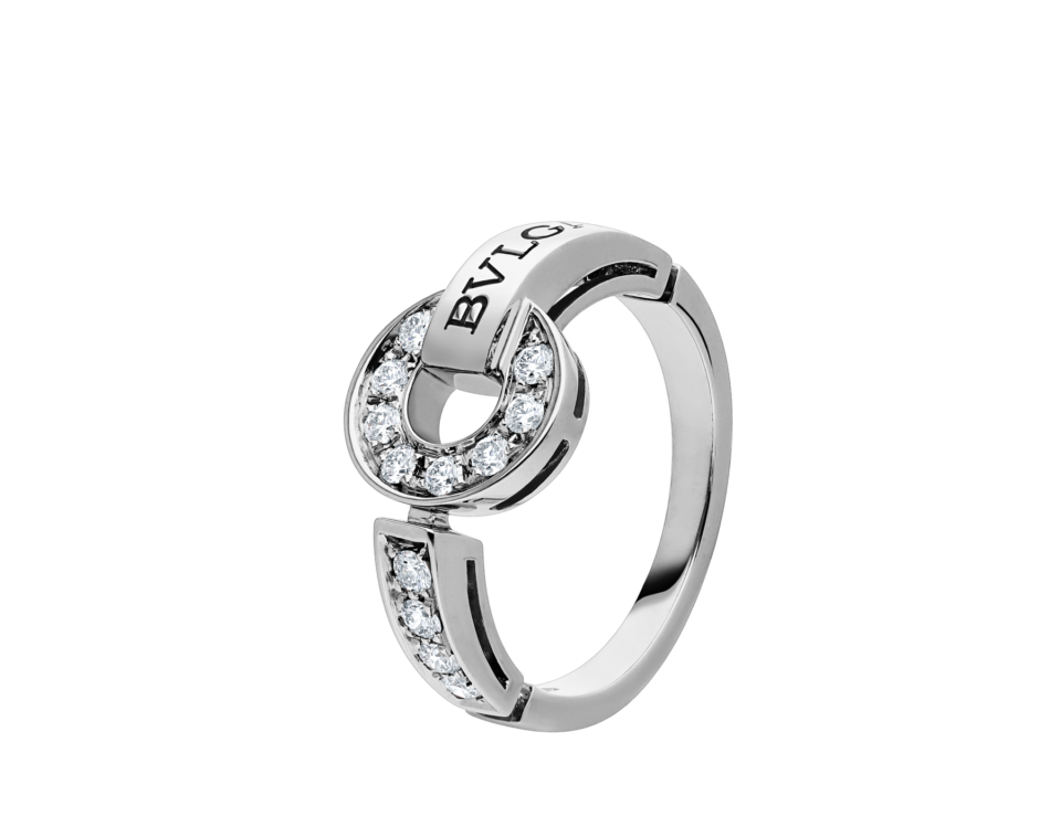 BVLGARI BVLGARI series rings 925 Sterling Silver with diamonds