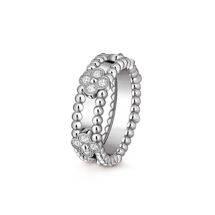 Van Cleef&Arpels Perl é e sweet clovers ring sterling silver S925