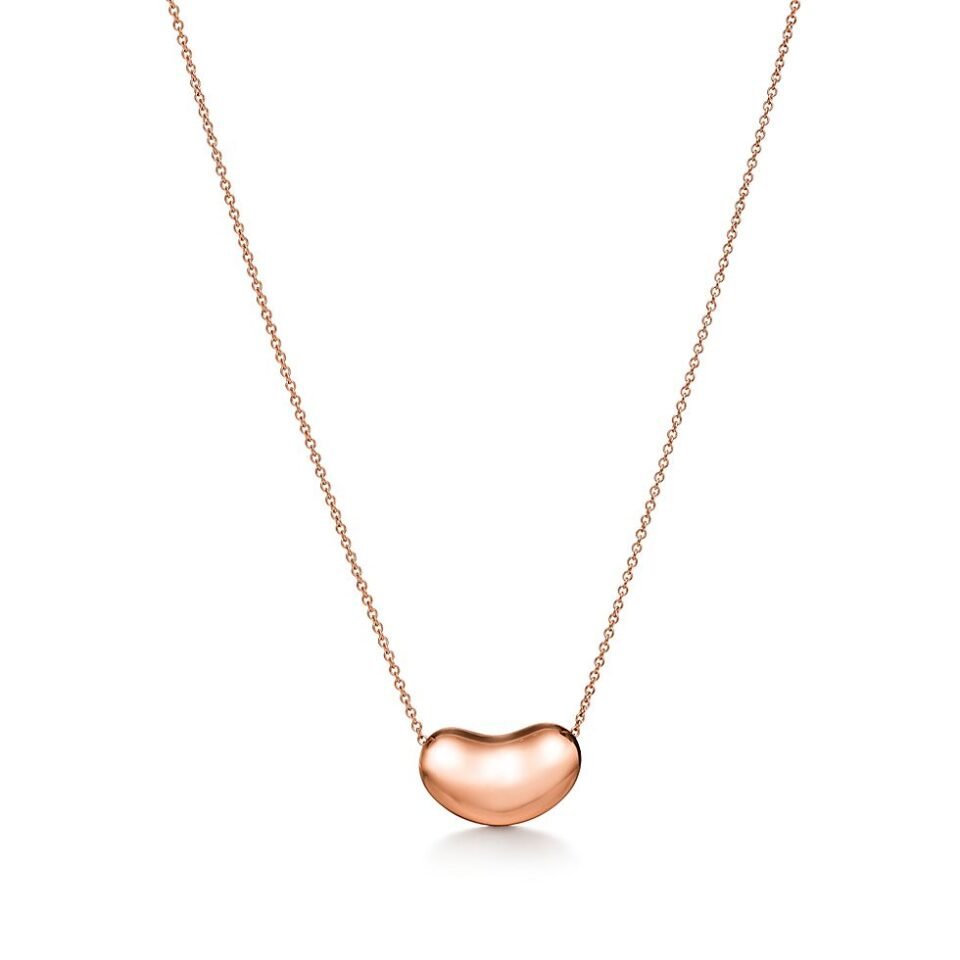 Tiffany Elsa Peretti ® Bean design series necklace rose gold