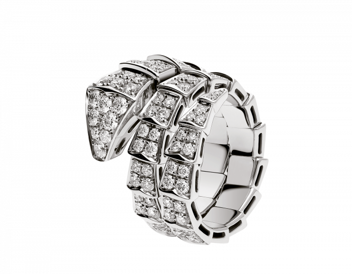 BVLGARI Serpenti Viper Series Rings With 925 Sterling Silver fully diamonds