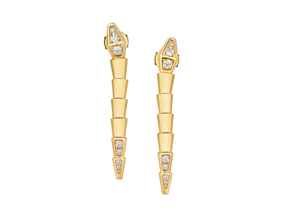 BVLGARI Serpenti Viper series earrings With Gold