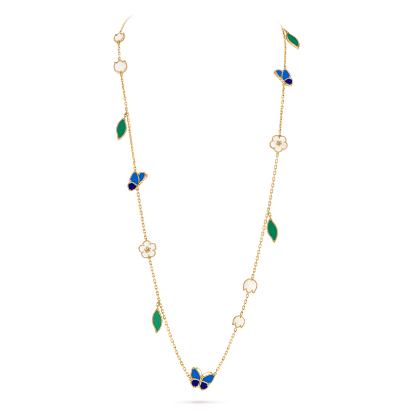 Van Cleef & Arpels Lucky Spring Butterfly long necklace with 15 themed patterns