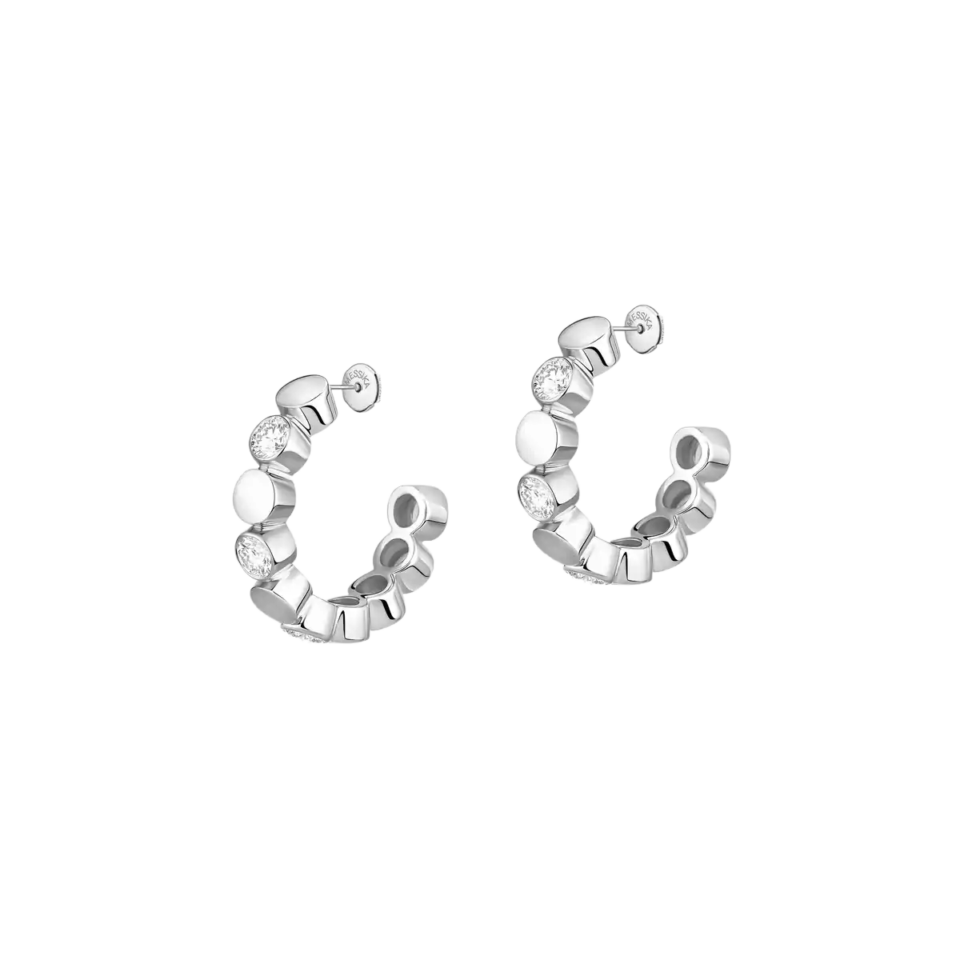 Messika D-Vibes Circle Earrings With Rose Gold