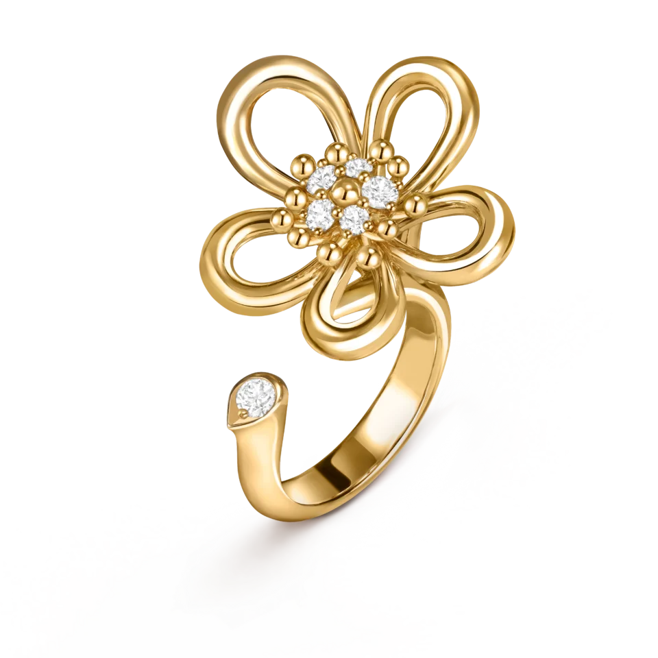 Van Cleef&Arpels Flowerlace Finger Ring Gold