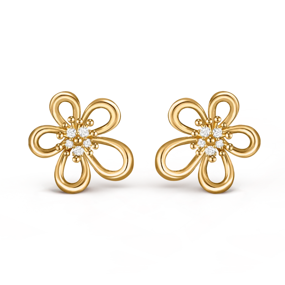 Van Cleef&Arpels Flowerlace Earrings in Gold