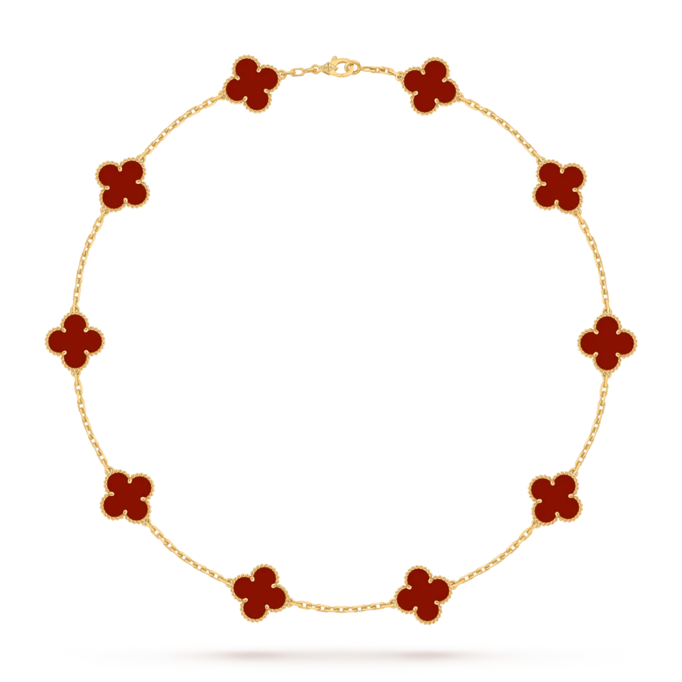 Van Cleef & Arpels Vintage Alhambra necklace with 10 lucky four leaf patterns