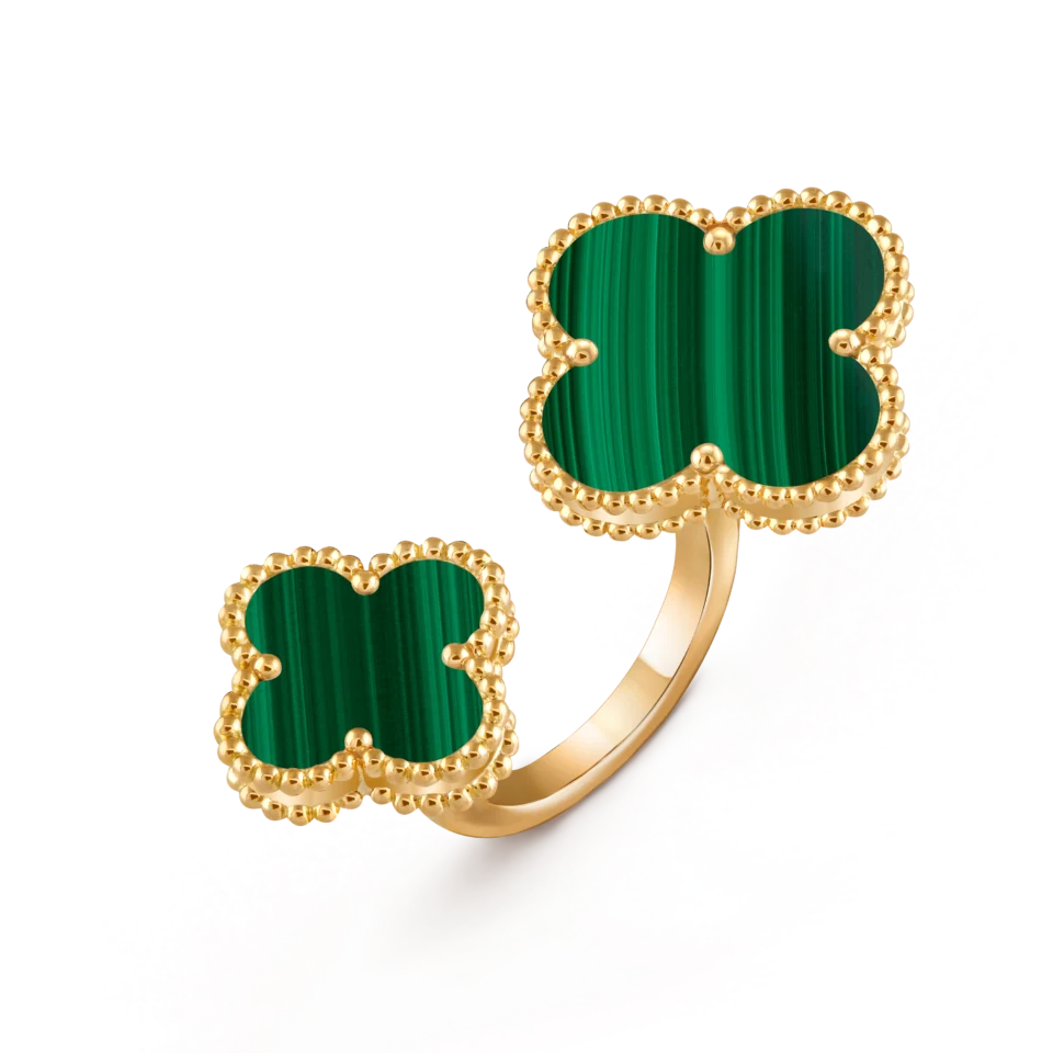 Van Cleef&Arpels Magic Alhambra Finger Ring 18K Gold Peacock