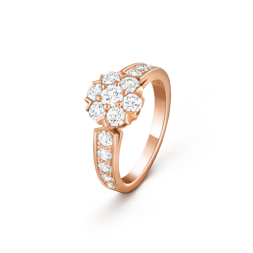 Van Cleef&Arpels Fleurette Ring Rose Gold with Diamond