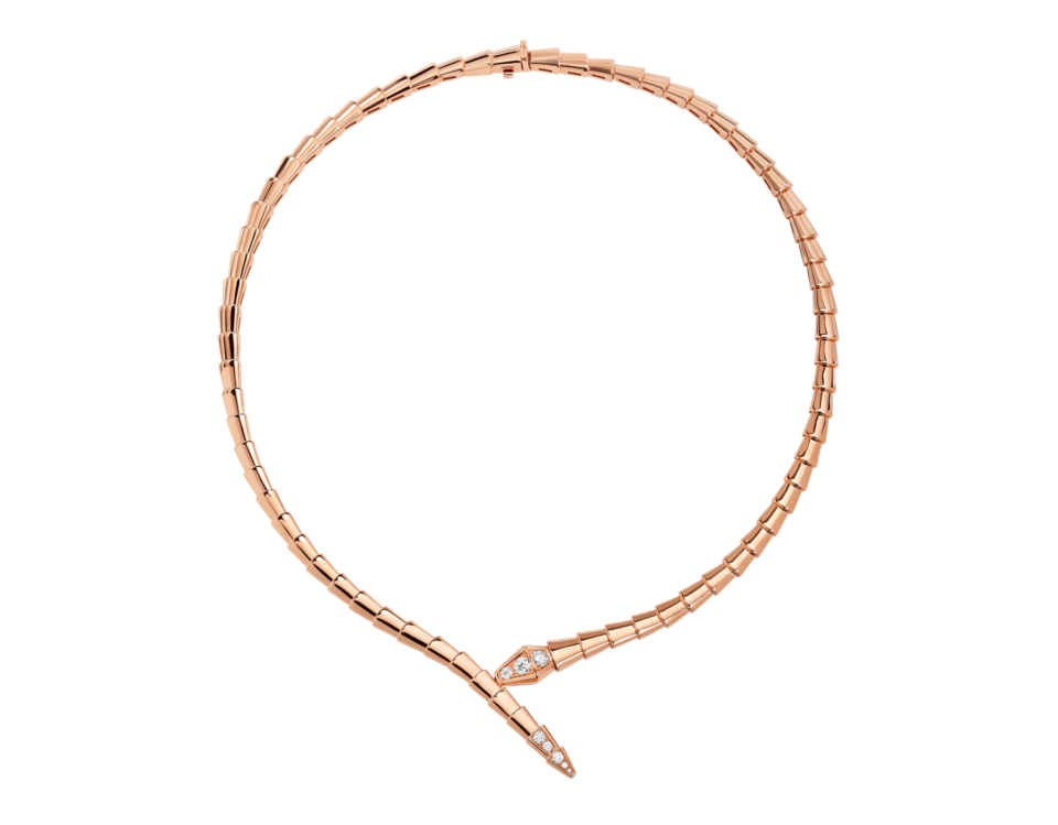 BVLGARI Serpenti Viper Series Collar Rose Gold With Diamond