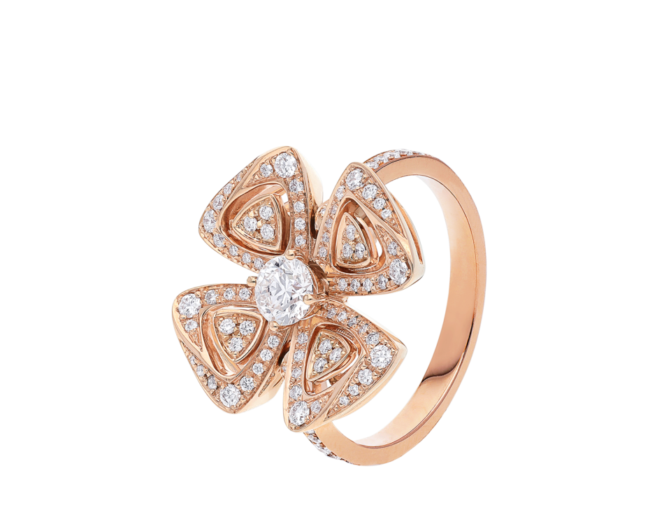 BVLGARI Fiorever Series Rings With Rose Gold