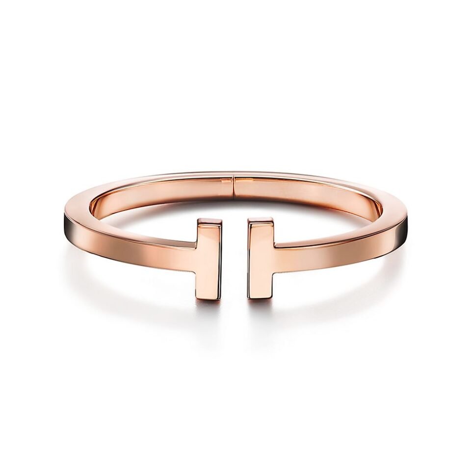 Tiffany T Series Square Bracelet Rose Gold