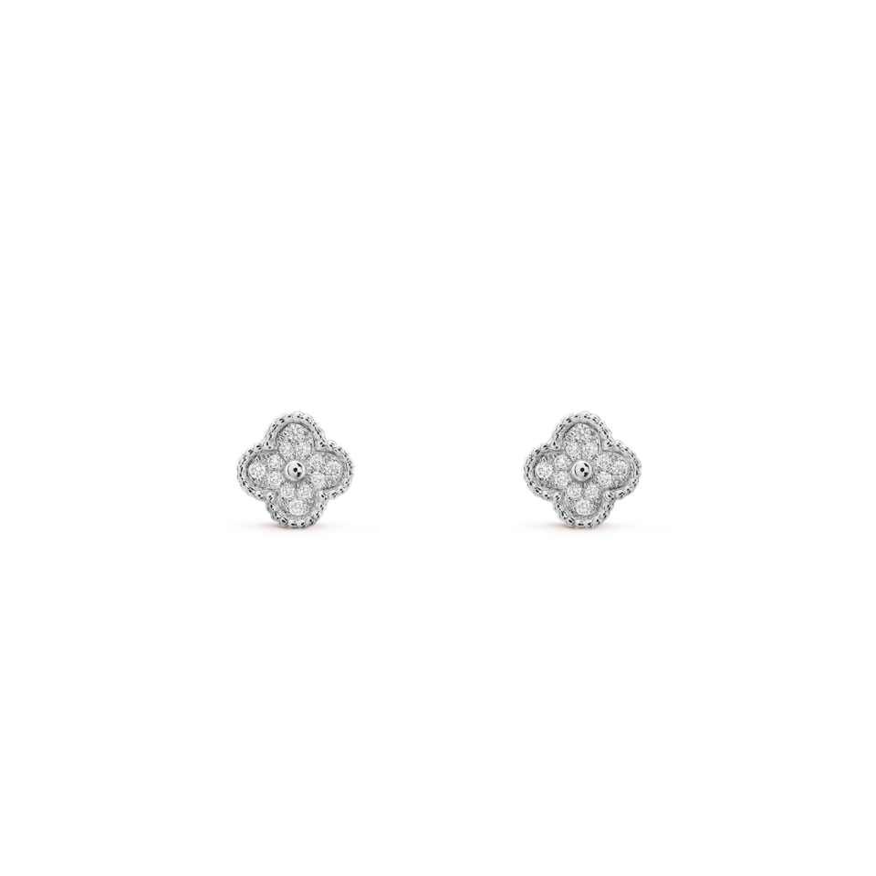 Van Cleef&Arpels Sweet Alhambra earrings made of pure silver S925 zircon
