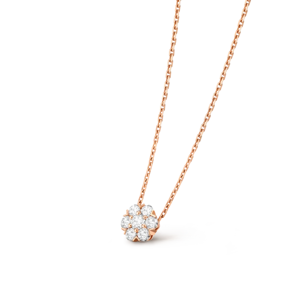 Van Cleef & Arpels Fleurette pendant necklace in rose gold