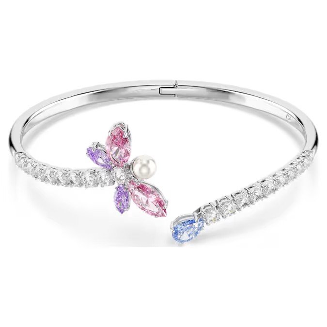 Swarovski Ariana Grande x Swarovski Bracelet Mixed Cut, Dragonfly, Sparkling Colors, Solid Silver S925
