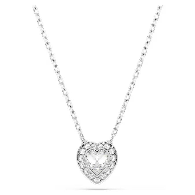 Swarovski Ariana Grande x Swarovski pendant mixed cut, heart-shaped, white, pure silver S925
