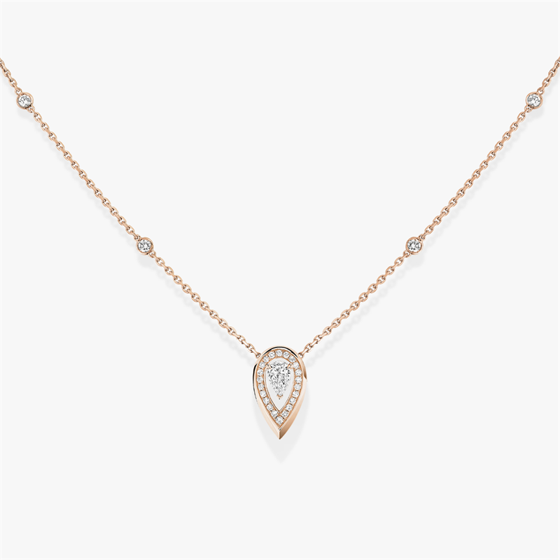 MESSIKA Fiery Series Necklaces Inlaid Diamond Jewelry With Rose Gold