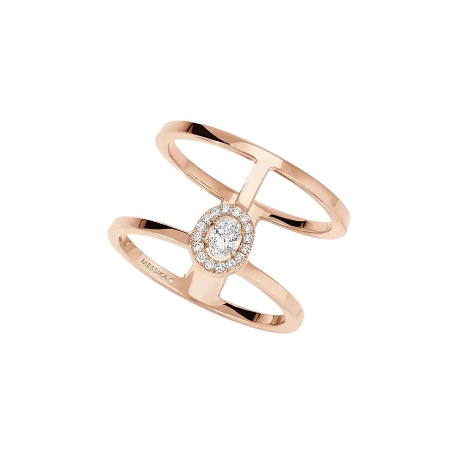 MESSIKA Glam'Azone Double Rings With Rose Gold