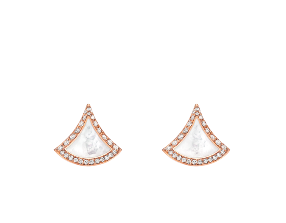 Bvlgari Divas' Dream Series Earrings White Fan Earrings