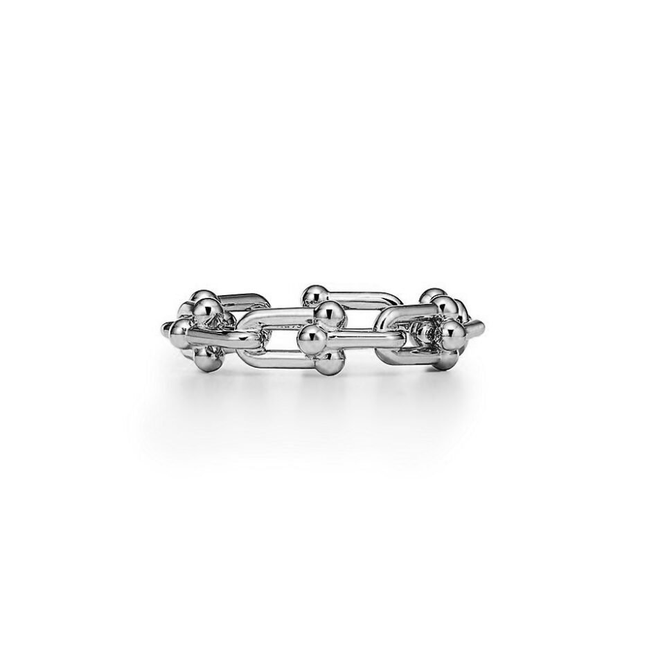 Tiffany HardWear Series Miniature Chain Rings S925 sterling silver