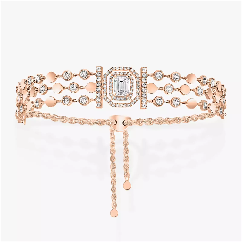 MESSIKA D-Vibes Gold Diamond Set Multi Loop Bracelets With Rose Gold