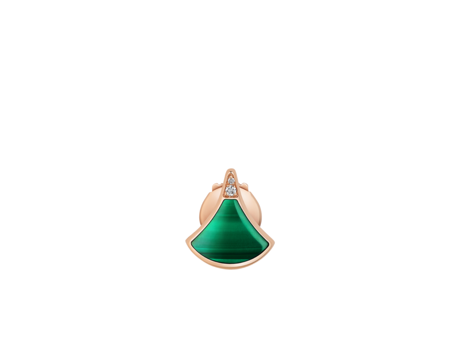 BVLGARI Divas' Dream series single-sided earrings with green