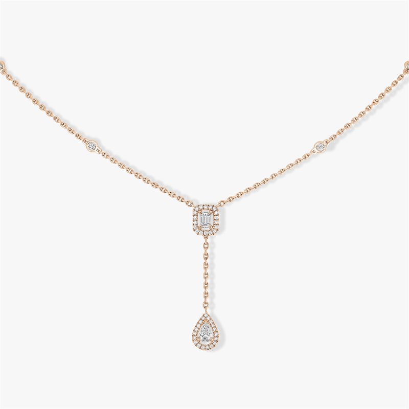 MESSIKA My Twin Tie Style Necklaces With Rose Gold