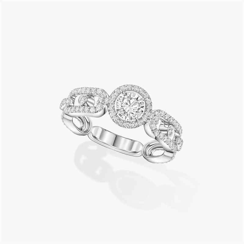 MESSIKA Move Link Diamond Wedding Rings With 925 Sterling Silver
