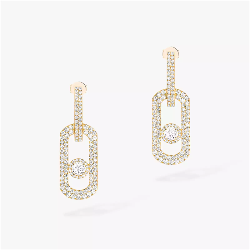 Messika So Move Diamond Earrings With Gold