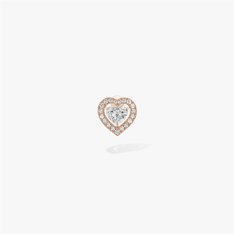 Messika Joy Heart Shaped Earrings With Rose Gold