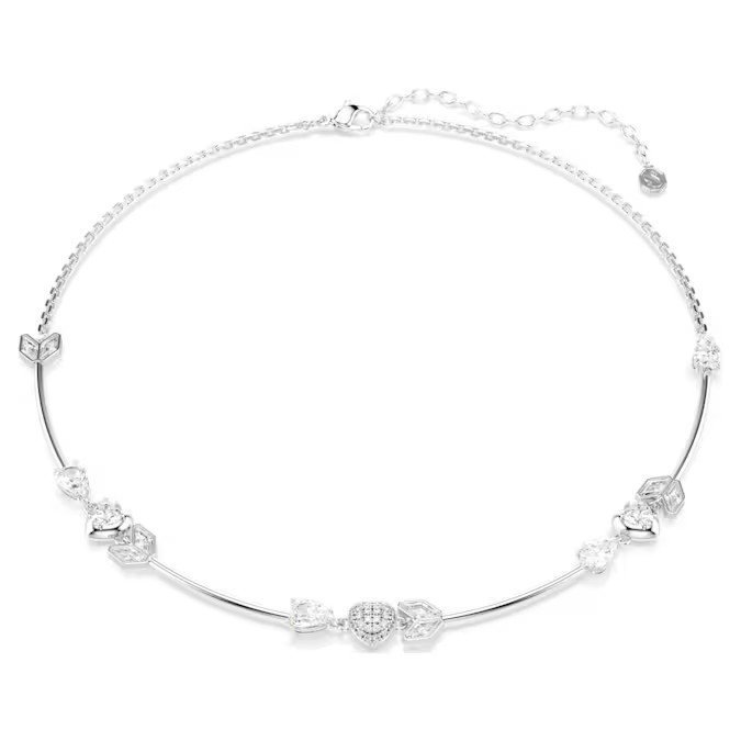 Swarovski Idyllia necklace with heart shape and arrow, white, pure silver S925
