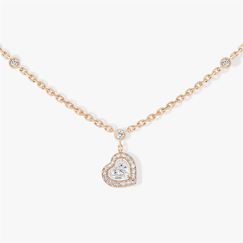 MESSIKA Joy Cœur Heart-shaped Necklaces With Rose Gold