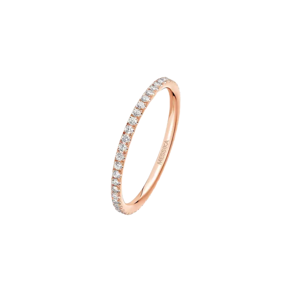 MESSIKA Gatsby's Wedding Rings With Rose Gold
