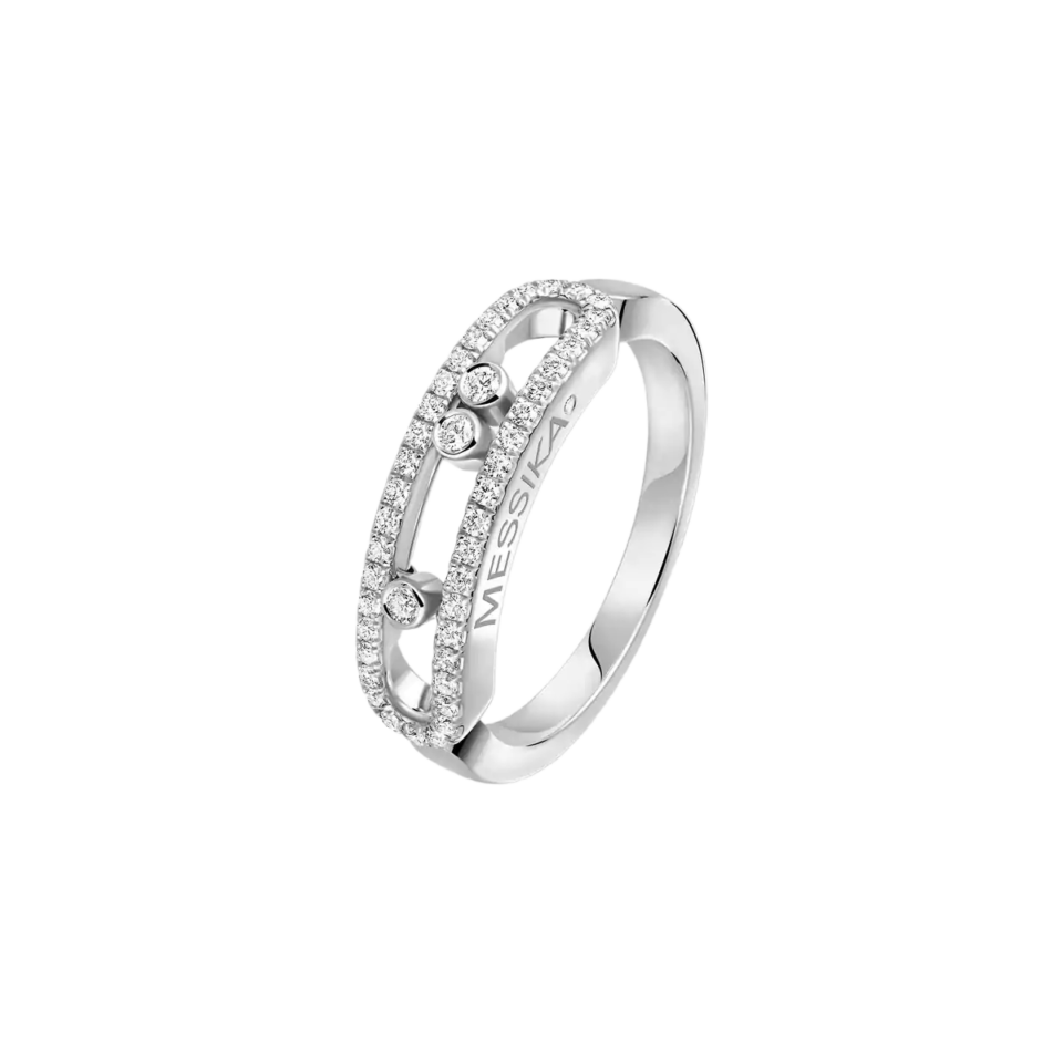 MESSIKA Baby Move Rings Three Diamond Moving With S925 Sterling Silver