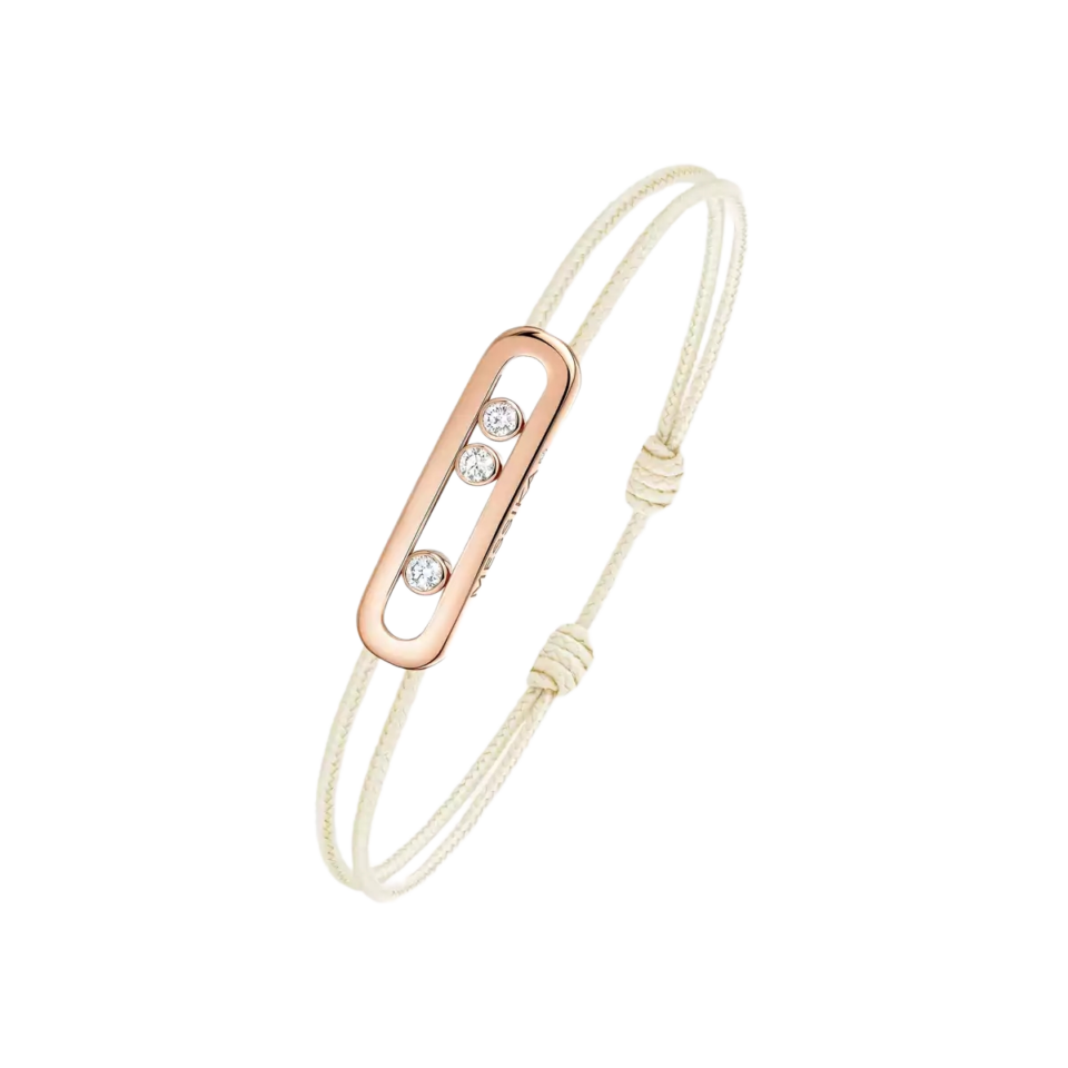 MESSIKA CARE (s) diamond bracelet studded milky white rope loop