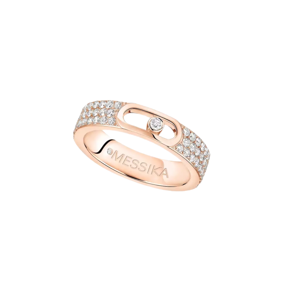 MESSIKA Move Joaillerie Diamond studded Wedding Rings With Rose Gold