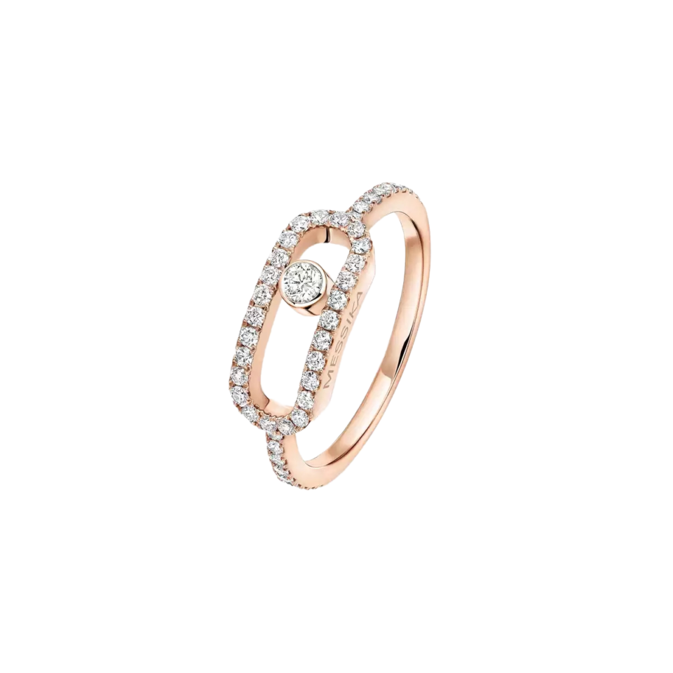 MESSIKA Move Uno Full Diamond Rings With Rose Gold