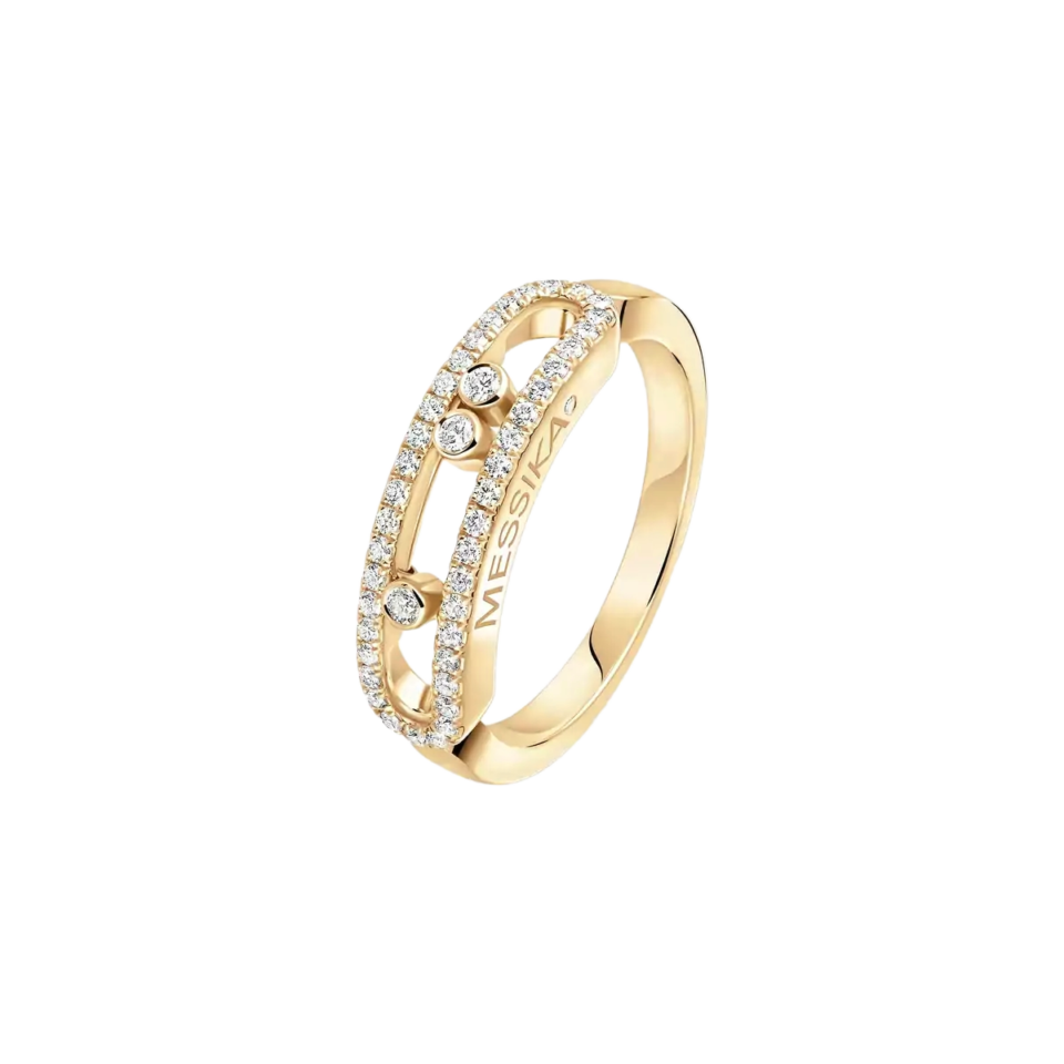 MESSIKA Baby Move Rings Three Diamond Moving With Gold