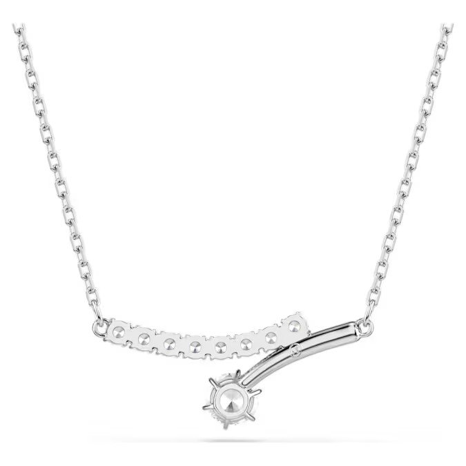 Swarovski Matrix necklace with circular cut, white sterling silver S925