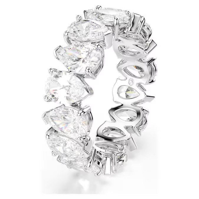 Swarovski Matrix Vittore ring pear cut, white, silver embellished pure silver S925