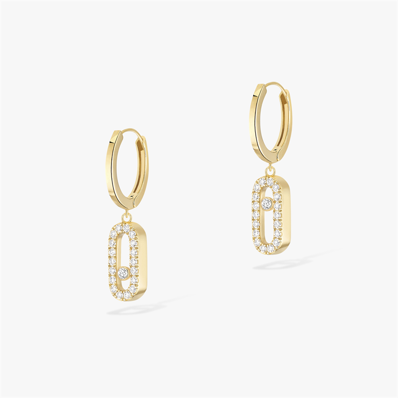 Messika Move Uno Circle Earrings With Gold