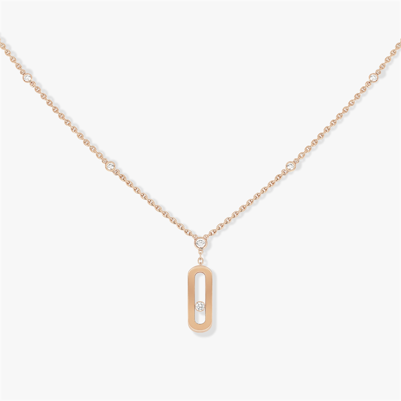 MESSIKA Move Uno Rose Gold Diamond Long Necklaces