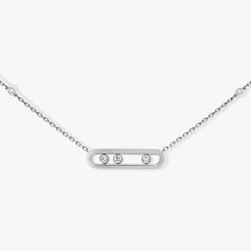 MESSIKA Baby Move 925 Sterling Silver Inlaid Diamond Necklaces