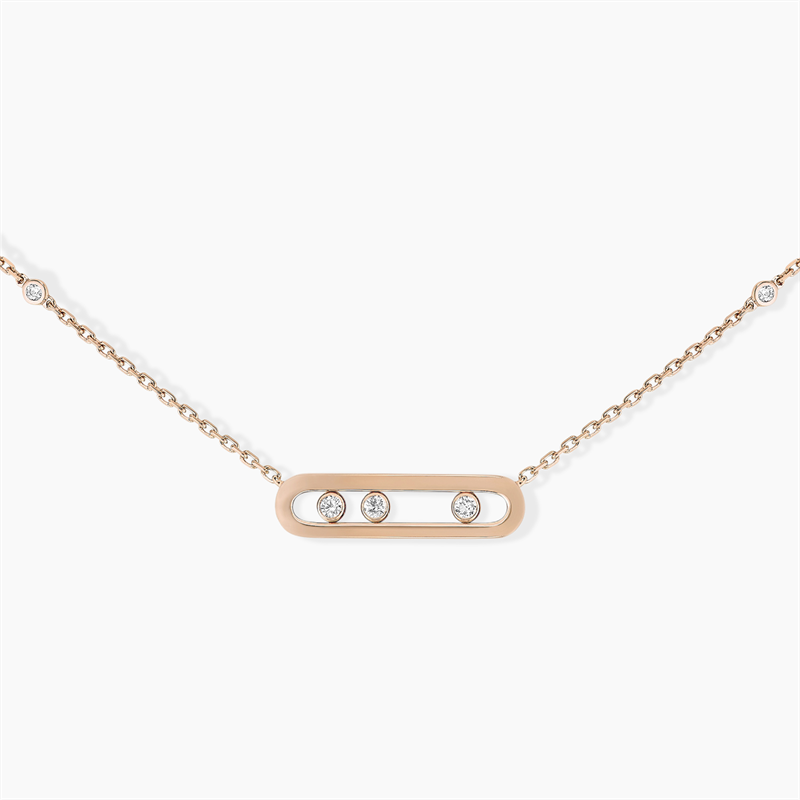 MESSIKA Baby Move Rose Gold Inlaid Diamond Necklaces