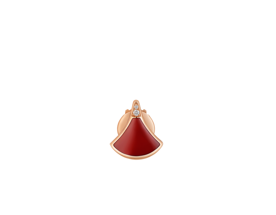 BVLGARI Divas' Dream series single-sided earrings with red