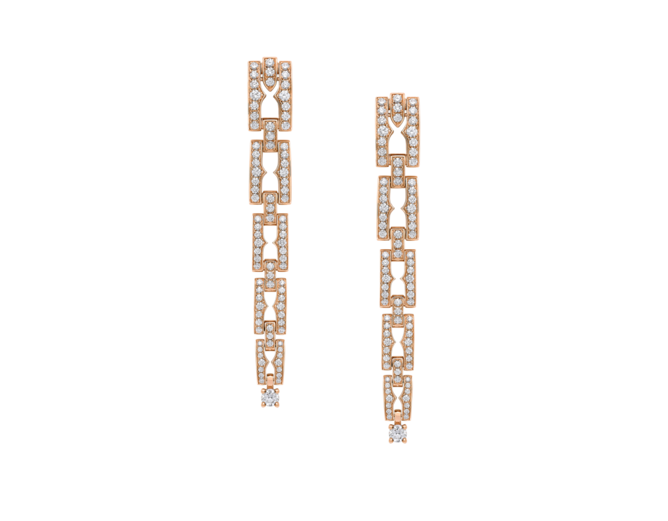 Bvlgari B. Zero1 series earrings Rose Gold With Fully Diamonds