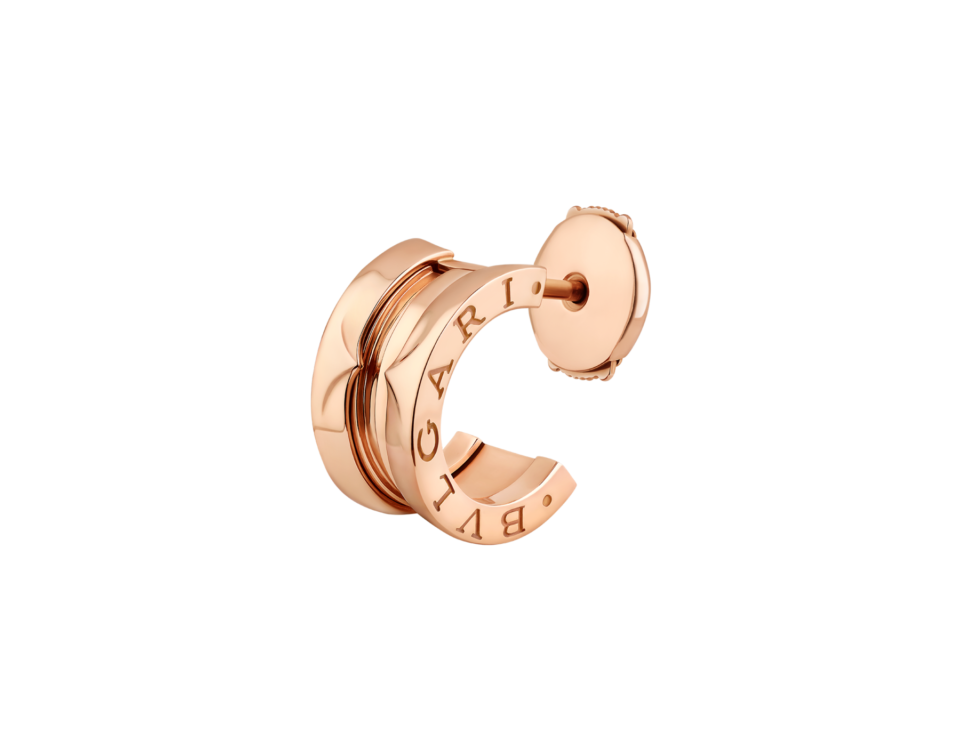 BVLGARI B. Zero1 series single-sided earrings With Rose Gold