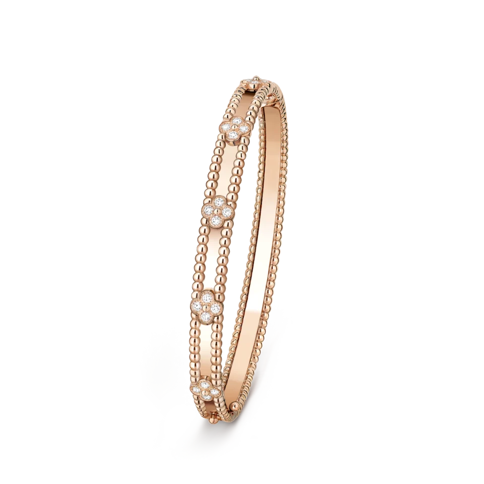 Van Cleef & Arpels Perl é e Sweet Clovers Bracelet Rose Gold