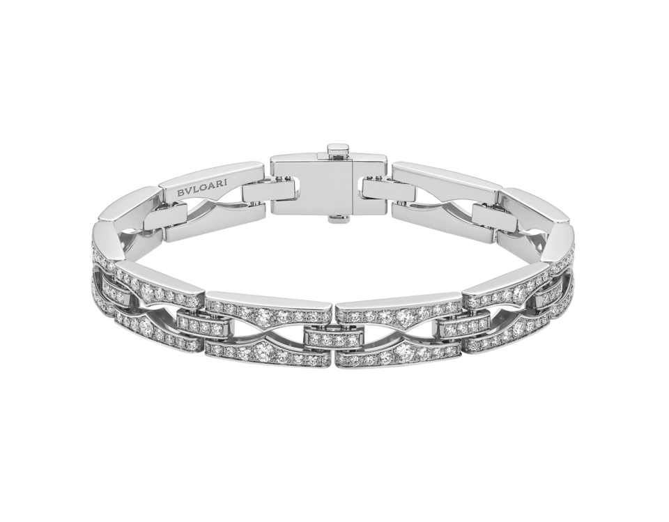 BVLGARI B. Zero1 Series Bracelets fully paved with diamonds With 925 Sterling Silver