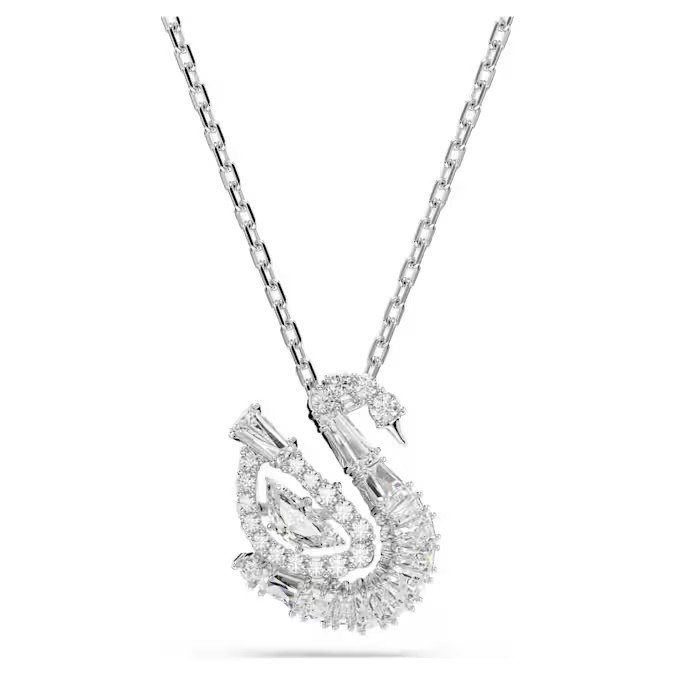 Swarovski Wan pendant mixed cutting, Swan sterling silver S925