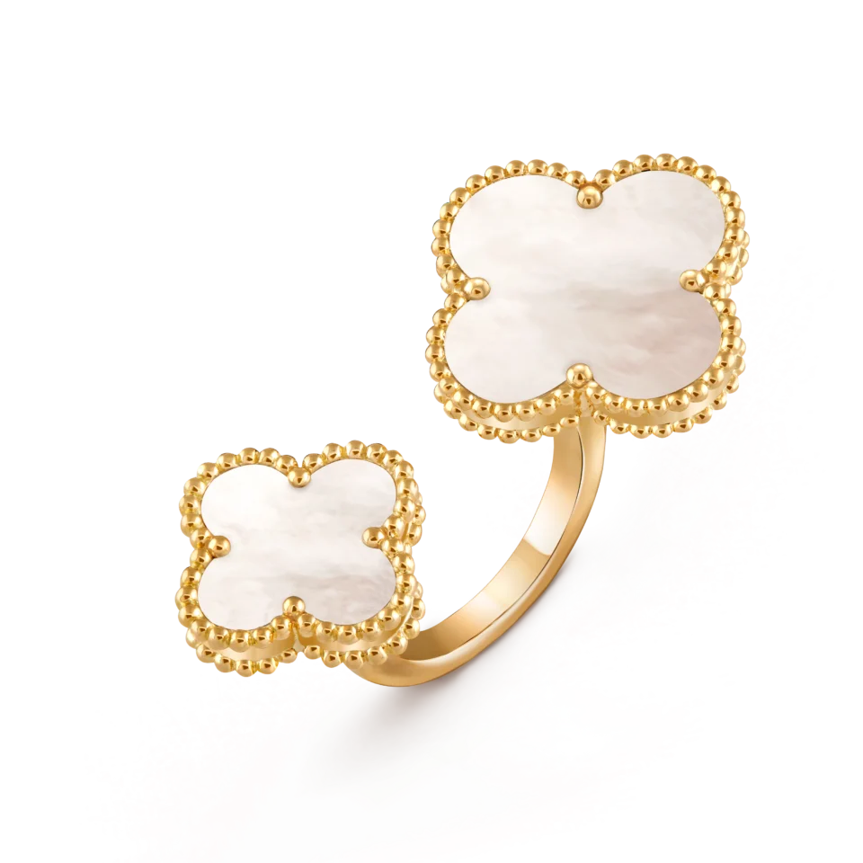 Van Cleef&Arpels Magic Alhambra Finger Ring Gold Mother of Pearl